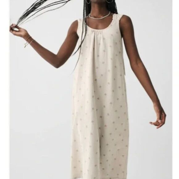 NWT Faherty Dream Cotton Gauze Sintra Dress in Tossed Palm Small - Picture 2 of 16